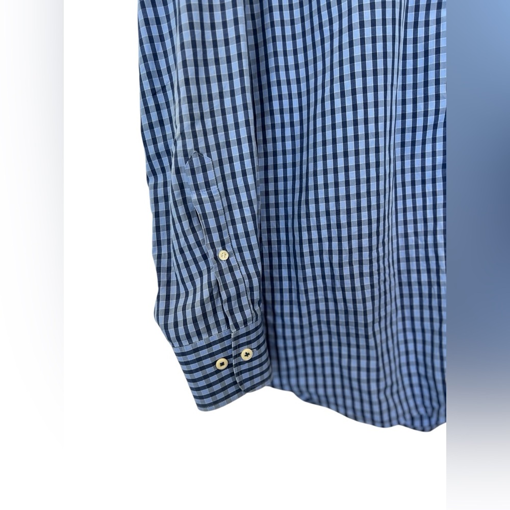 💙 EUC PETER MILLAR Blue Plaid Button Down Shirt | Men’s XL - Picture 2 of 8